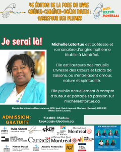 Michelle Latortue en signature à la Foire du Livre Québec–Caraïbes–Océan Indien